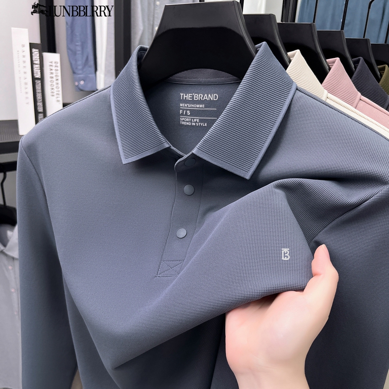 Lumba Baoli Men's Lapel Long Sleeve Polo Shirt 2026 New Autumn and Winter Men's Casual T-Shirt Top Lumba Baoli Men's Lapel Long Sleeve Polo Shirt 2026 New Autumn and Winter Men's Casual T-Shirt Top