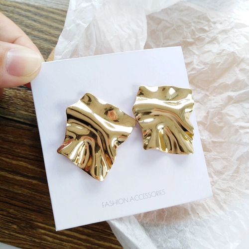 Металлические креативные серьги, трендовые клипсы, серебро 925 пробы, европейский стиль