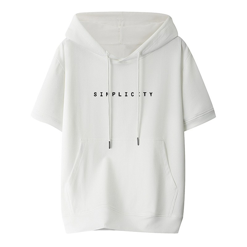 2026 New Style ins Trendy Korean Version Loose Thin Half-Sleeve Top Summer Short-Sleeve Sweatshirt Women's T-Shirt Hoodie