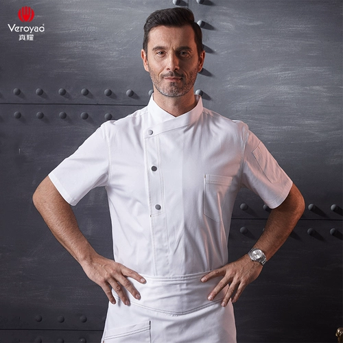 真耀 Шеф-повара рабочая одежда для мужчин с коротки
