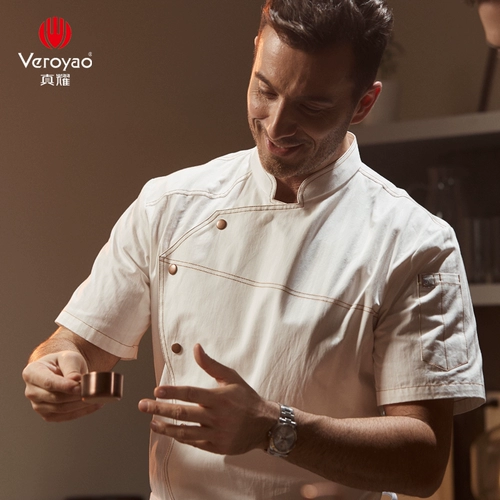 真耀 Хлопковый летний тонкий лонгслив для работы, короткий рукав, с печатью вашего логотипа, делается под заказ