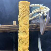 Dragon Blood Golden Silk Bamboo (Dragon Pillar) Solid Bamboo Handle Piece