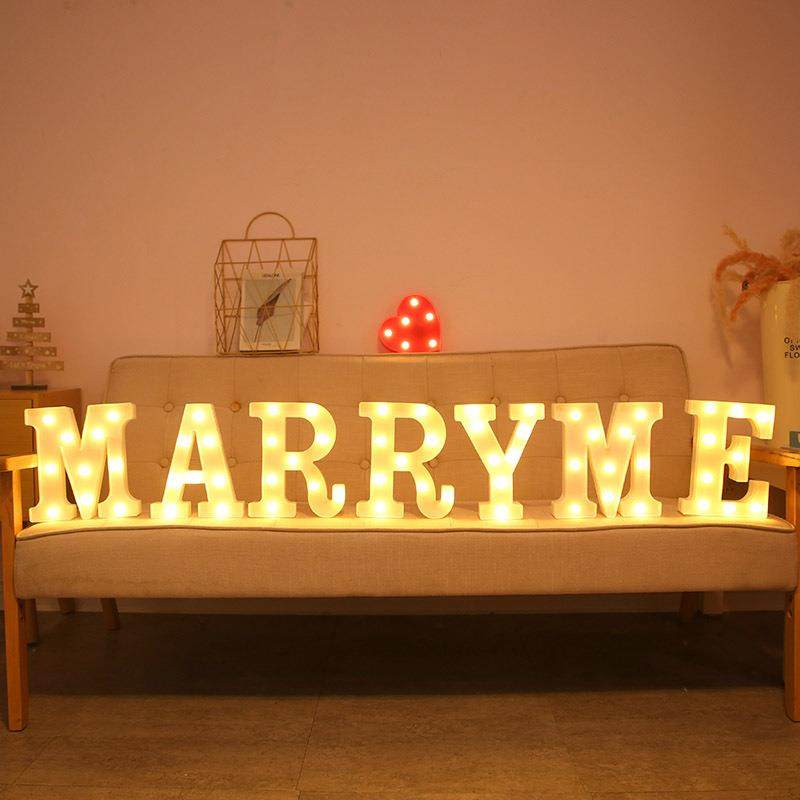 New INS26 English letter lamp digital light LED sign modelling light wedding celebration little night light birthday courted wedding light