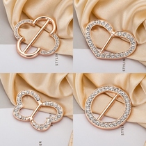 Clothes edge buckle clothes corner knotted buckle high-end large hem fixed net red new t-shirt buckle ring creative rhinestones