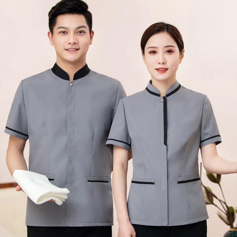 Keeper Work Clothes Summer Half Sleeve Community Property Sanitation Cleaners Aunts Clean Clothes Short Sleeve Summer Dress Big Size