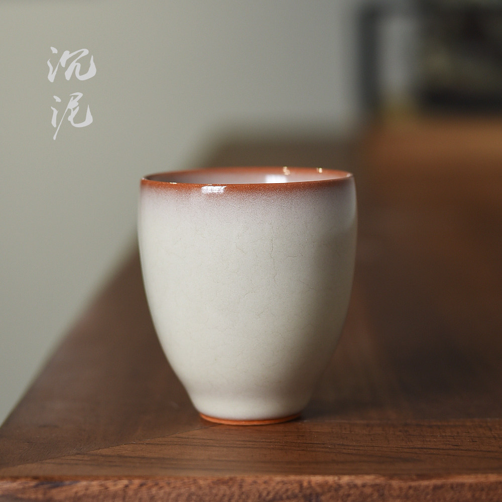 Longquan lard host cup single cup celadon tea set, sample tea cup ceramic individual tea cup, fragrance cup is not open slice