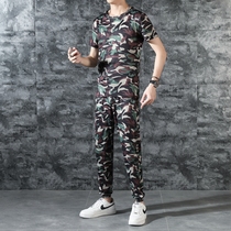 Snow camouflage uniform student class uniform suit mens spring and summer outdoor training fans clothing fighting wear wear-resistant overalls thin section