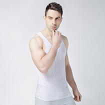 Head of state jersey cotton vest mens round neck hurdle middle-aged and elderly peoples suspenders sweatshirt summer loose white vest thin