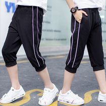 Childrens clothing Bambara boys cropped pants childrens pants 2022 new summer casual pants big childrens shorts