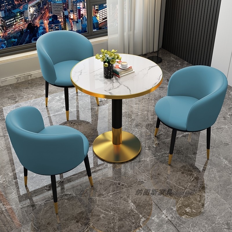 Conference table, reception, negotiation, table and chair combination, round office, sample house, exhibition center, western restaurant, beauty salon, front desk 4s