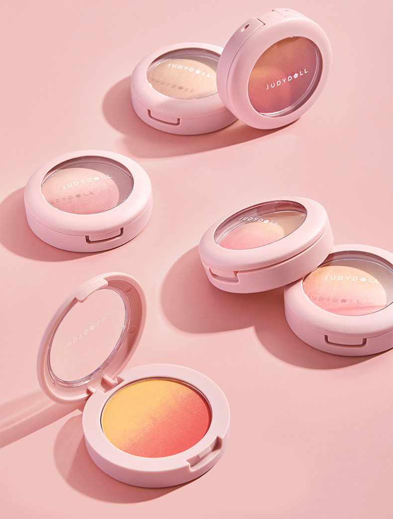 Gradient Blush #01 Petal Cloud 4.3g Blush Palette Expanding Color Peach-Toned Brightening Natural Nude Makeup Subtle Glow Enhancement Student-Friendly Low-Saturation Blush