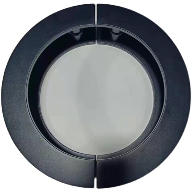 Glass door handle solid aluminum alloy handle large door handle black semi-circular antique door handle