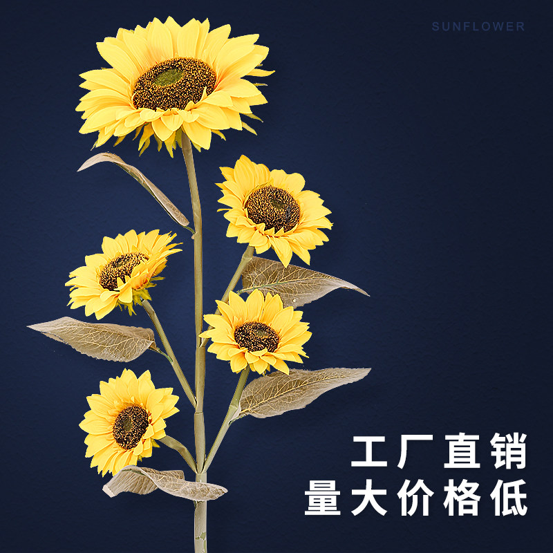 Sunflower Simulation Bouquet Pendulum With Dry Floral Hand Holding Fake Flower Livingroom Large Floor Decorated Bottle Table Inserts Floral Furnishing