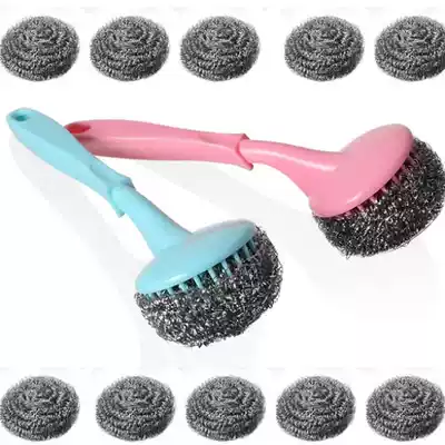 2020 new type of brush with handle cleaning with handle wire dishwashing cleaning cleaning tool scrubbing pot brush
