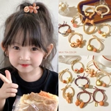 Безвредный детский хвостик, резинка для волос, аксессуар для волос, с медвежатами, не повреждает волосы, в корейском стиле