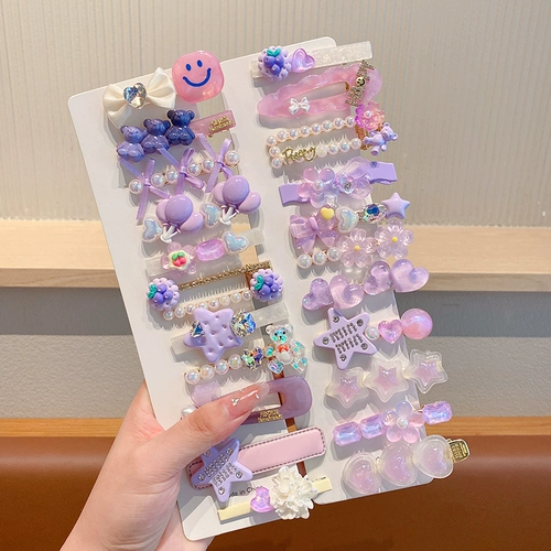 Сиреневая детская заколка для волос, челка, шпильки для волос, заколка-крабик, аксессуар для волос, 2025 года