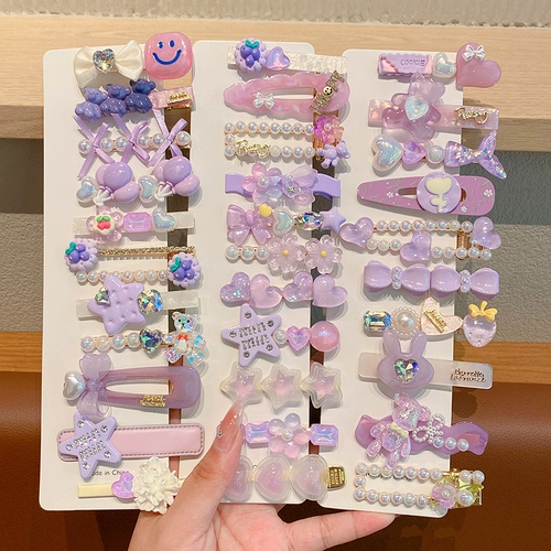 Сиреневая детская заколка для волос, челка, шпильки для волос, заколка-крабик, аксессуар для волос, 2025 года