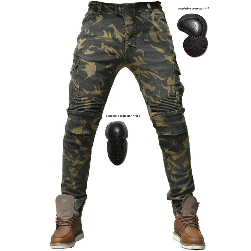 New autumn and winter camouflage locomotive jeans motorcycle jeans locomotive trousers