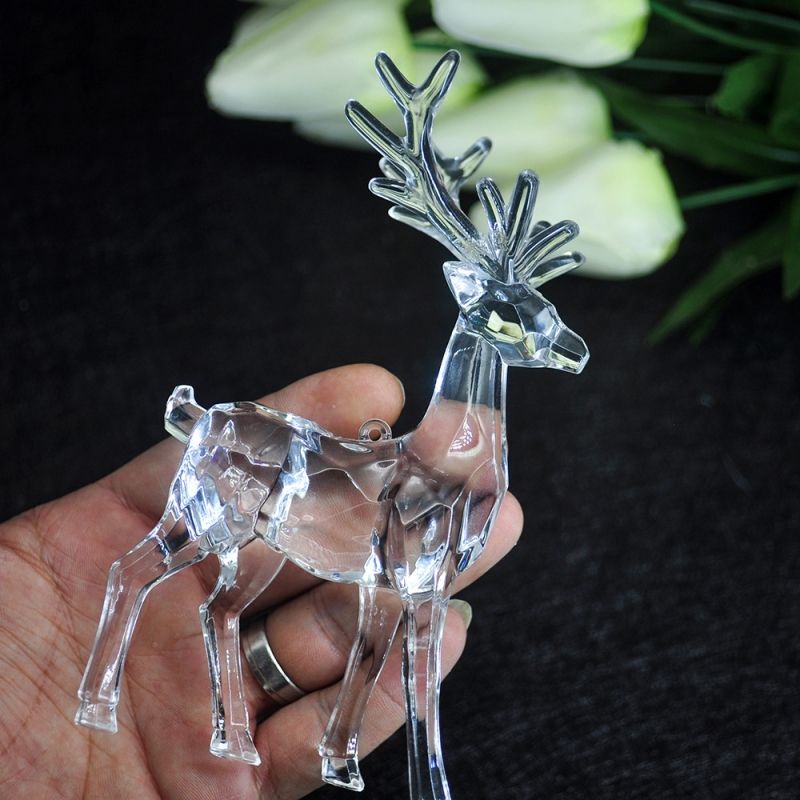 Christmas Tree Decorations Accessories Christmas Transparent Acrylic Reindeer