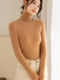 First-line ready-to-wear pile-neck sweater autumn and winter women's slim-fitting knitted sweater tight-fitting turtleneck bottoming shirt for women with high-end feel