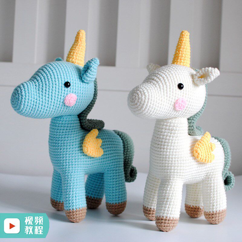 Crochet Diy Material Packs Zero Base Dolls Weave Big Hand Wool Wire Shake Sound Toy Dolls New Hands Getting Started