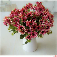 5 пурпурная осенняя хризантема+ваза