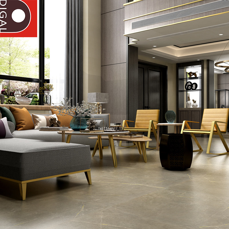 Dige Fangyuan simple and beautiful modern light luxury soft light brick Living and dining room floor tile 800 kitchen powder room floor tile