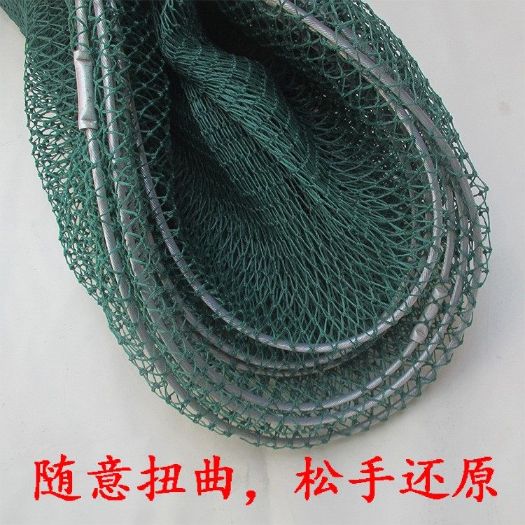 Soft steel wire portable fish guard mesh pocket can fold small wild fishing gluing anti-hanging glue silk speed dry weave