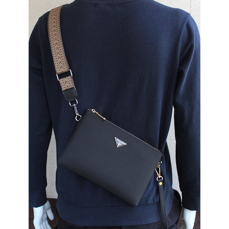 Dayinwang Prada Collaboration Canvas Handbag Crossbody Bag Men's Clutch Bag 2026 New Model Clutch Bag for Women