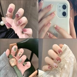 Демисезонные короткие наклейки для ногтей для маникюра для ногтей, коллекция 2022, изысканный стиль, готовый продукт