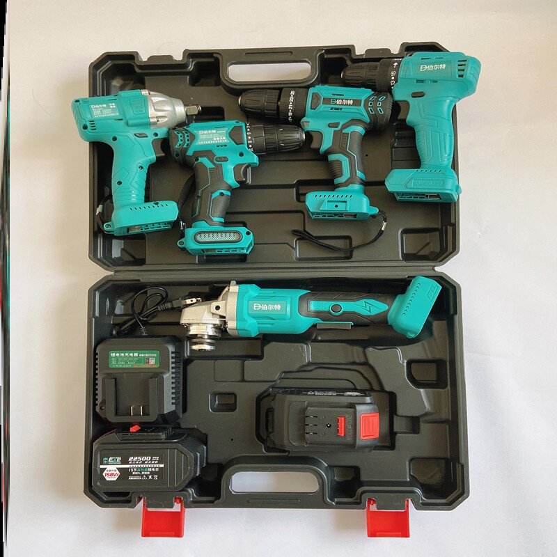 Power Tools Daquan Brushless Electric Drill Electric Pick Hammer Drill Angle Grinder Single-handed Saw 15 Cells Lithium Electric Cutting Machine