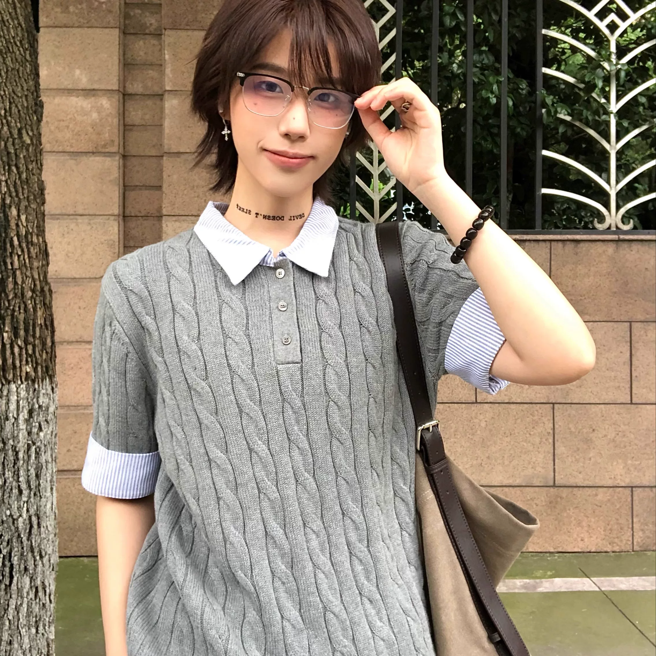 Xanvas Set, knitted shirt, T-shirt