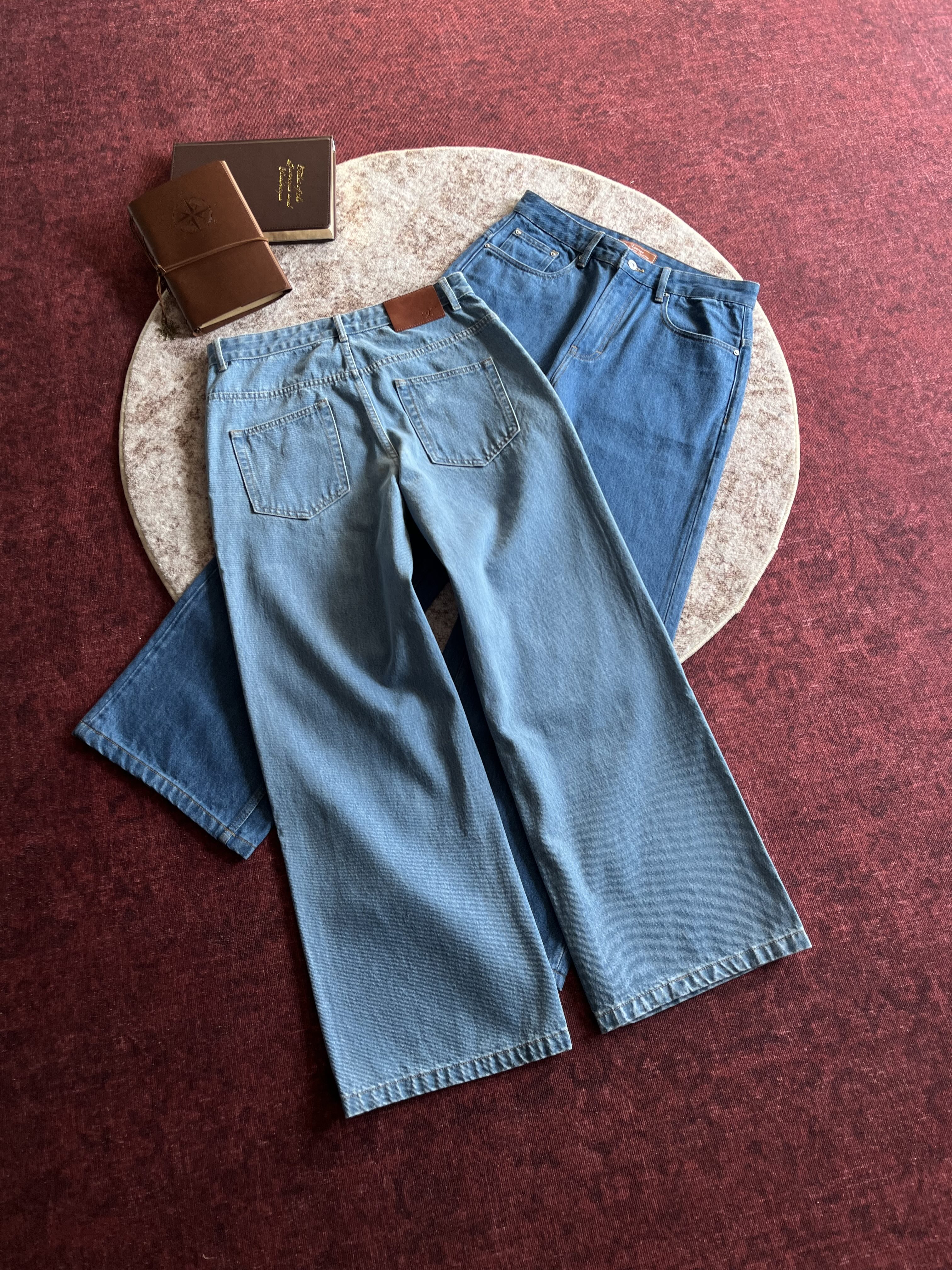 Xanvas A-Line Straight-Leg Light Blue Jeans