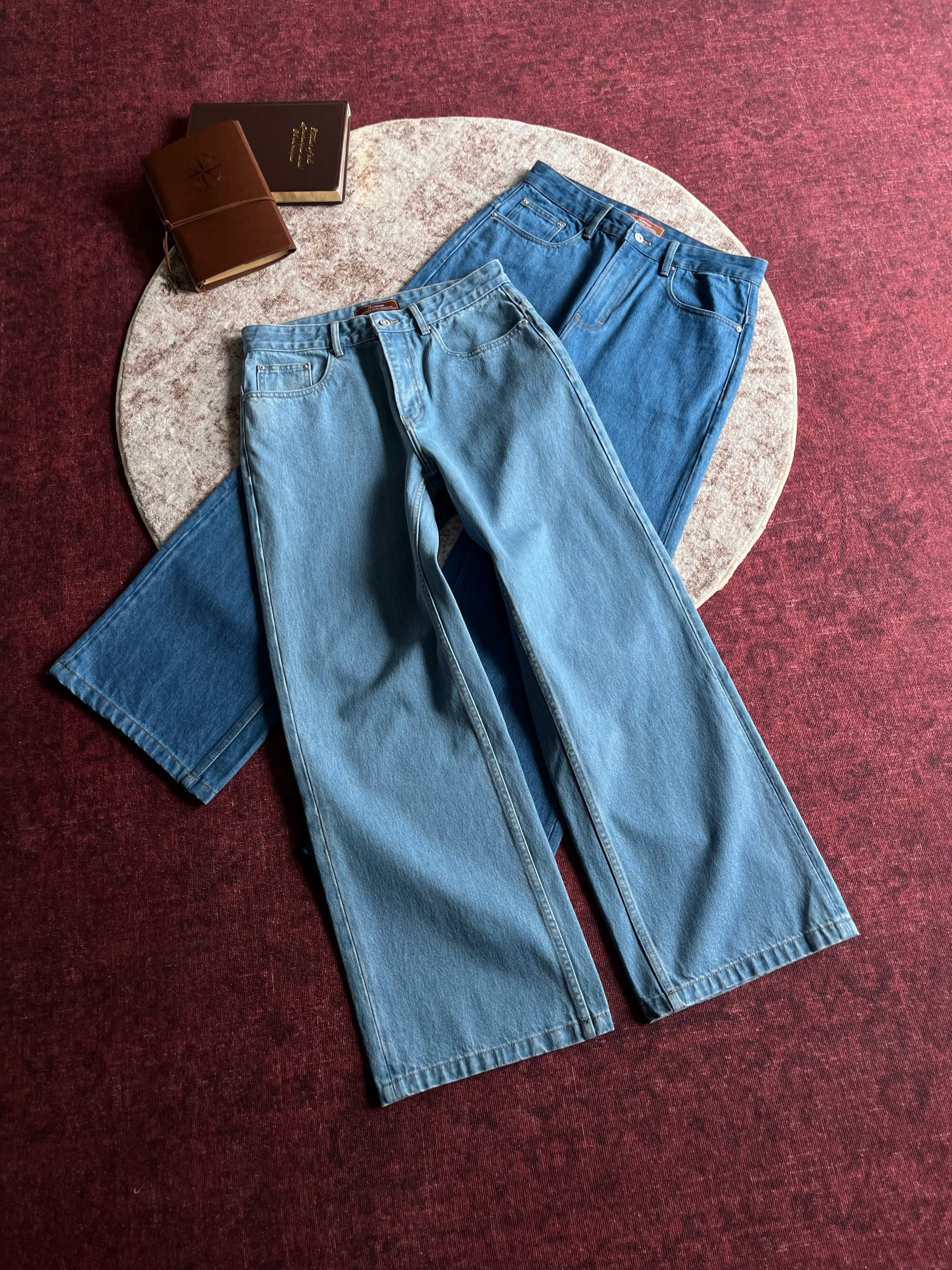 Xanvas A-Line Straight-Leg Light Blue Jeans