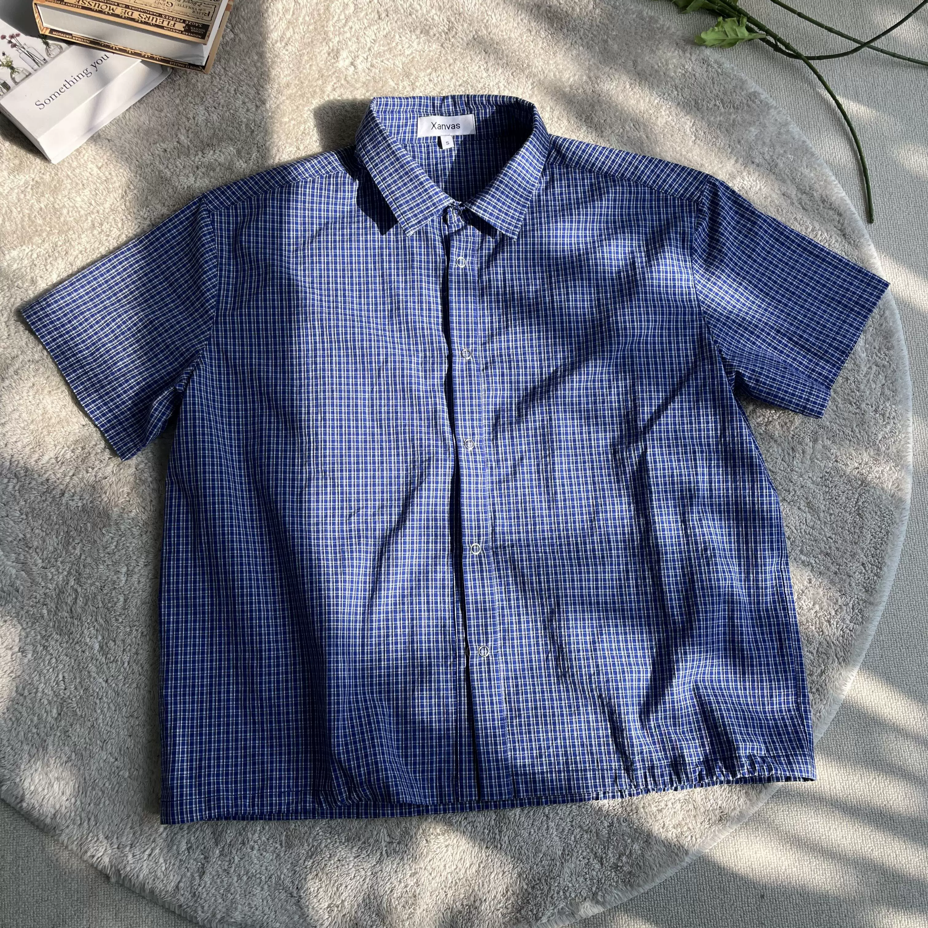 Xanvas Royal blue colored summer shirt, drawstring