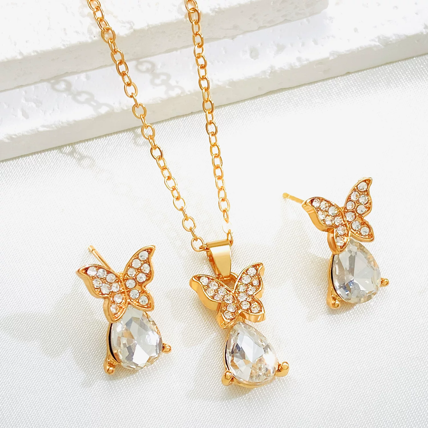 (Cross-border trading), jewelry drop-shaped, brand creative set, design necklace and earrings