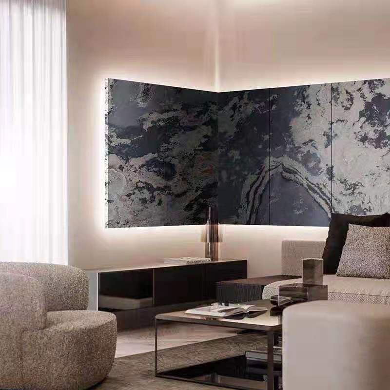 Rerim Soft Flexible Rock Slab Ultra Thin Curved Slate Skin Sheet Patch Panel Rock Slate Sandstone