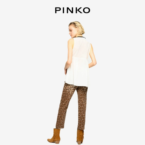 PINKO Летнее белое платье без рукавов, оверсайз