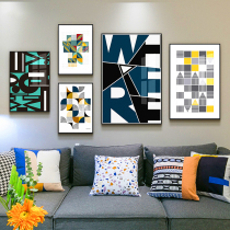 Modern simple geometric figures any combination of decorative paintings small luxury living room sofa background wall restaurant hanging pictures
