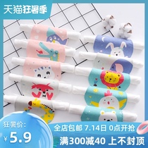 Baby sweat towel Baby cotton pad back cotton yarn cloth sweat towel Cute child kindergarten children middle and large