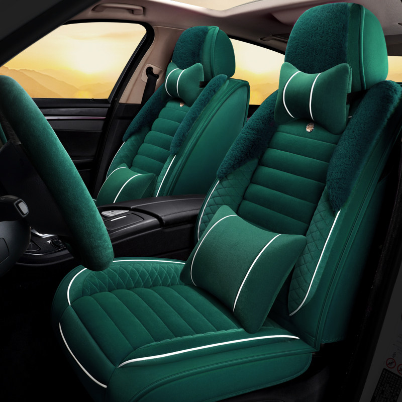 Car seat cushion winter warm plush full surround seat cushion 2022 new seat cover down car cushion seat cover