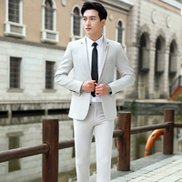 Бежевый костюм, штаны, рубашка, галстук, 706м