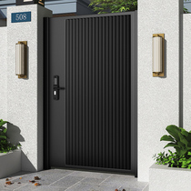 Aluminum alloy villa courtyard door outdoor garden door stainless steel electric single and double-open double door yard fence gate