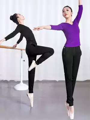 Practice clothing body training clothing women's modern dance jacket long sleeve loose lobe pants large size clothes dance clothing