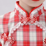 琦芯 Летнее ципао, ретро ханьфу, детское платье, китайский стиль