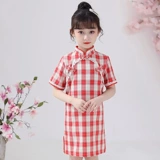 琦芯 Летнее ципао, ретро ханьфу, детское платье, китайский стиль
