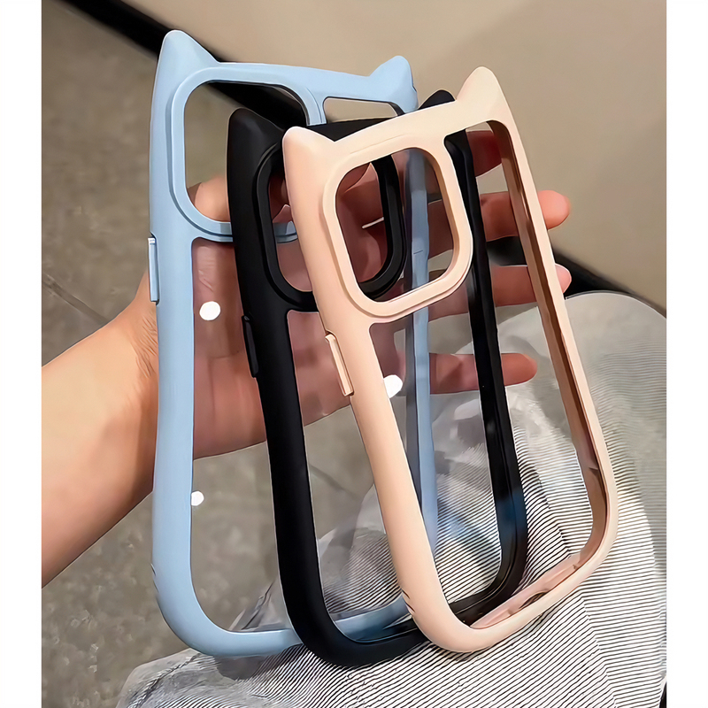 3D Cat Ear Transparent Phone Case for Apple 18 Pro Max, Simple iPhone 17/16 New Model 15 for Girls, Ins Style for Best Friends, 13 Fashionable, 12 Unique, 11 High-End Cute Shockproof Case 3D Cat Ear Transparent Phone Case for Apple 18 Pro Max, Simple iPhone 17/16 New Model 15 for Girls, Ins Style for Best Friends, 13 Fashionable, 12 Unique, 11 High-End Cute Shockproof Case