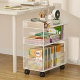 Подвижная детская книжная полка, напольная полка для хранения под столом, утюг, трехдвухслойный шкаф для хранения книг, стеллаж для книг с картинками