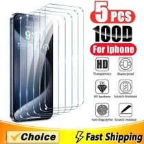 5pcs Tempered Glass For iPhone 15 Pro Max Screen Protector F