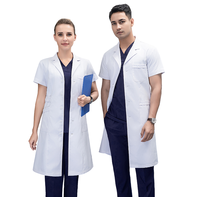 High-end nurse uniforms, women's long-sleeved white coat doctor uniforms